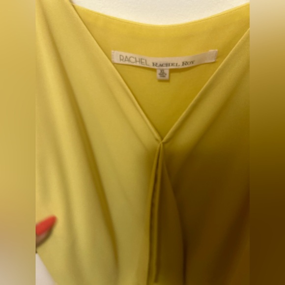 Rachel Roy pale yellow draped  camisole. - Picture 2 of 6